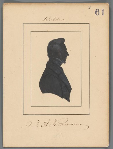 Silhouette portrait of Jan Adam Kruseman