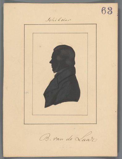 Silhouette portrait of Bernard van de Laar