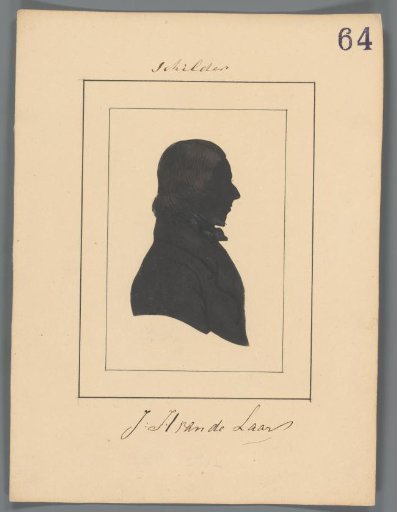 Silhouette portrait of Jan Hendrik van de Laar