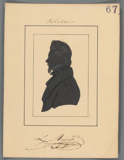 Silhouette Portrait of Johan Hendrik Louis Meijer