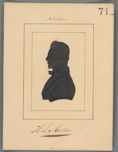 Silhouette Portrait of Hendrik Leonard Müller