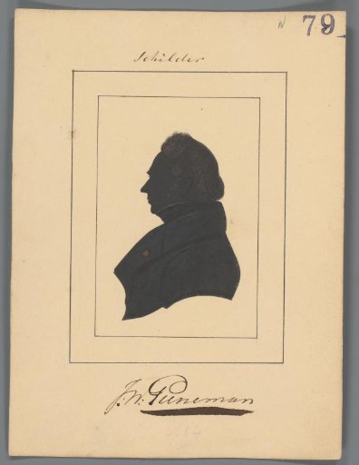Silhouette Portrait of Jan Willem Pieneman