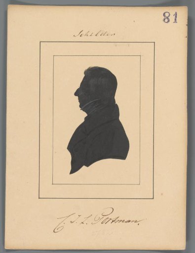 Silhouette portrait of Christiaan Julius Lodewijk Portman