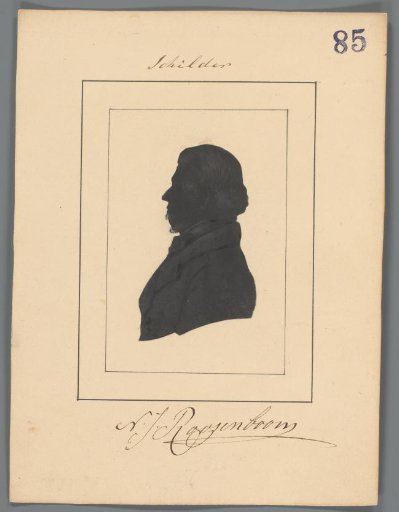 Silhouette portrait of Nicolaas Johannes Roosenboom