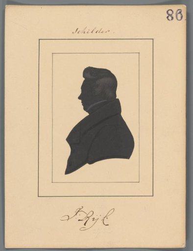 Silhouette portrait of James de Rijk