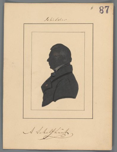 Silhouette portrait of Andreas Schelfhout