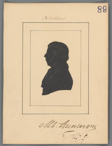 Silhouette portrait of Albertus Steenbergen