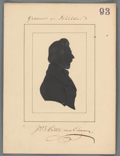 Silhouette portrait of Jan Baptist Tetar van Elven