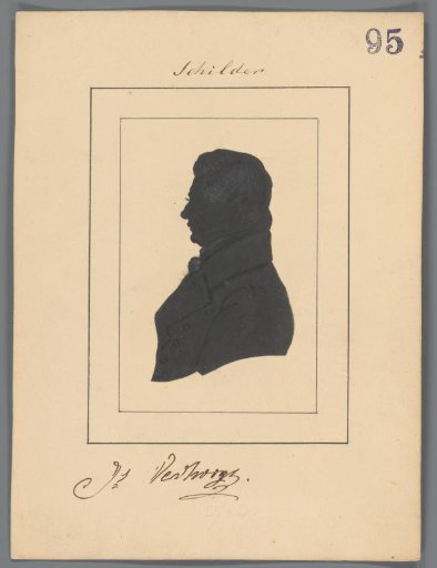 Silhouette portrait of Johannes Verhoogh