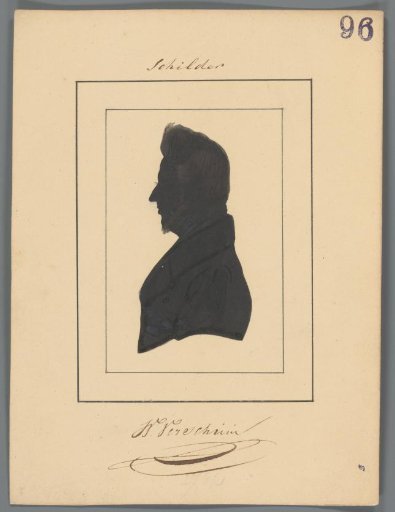 Silhouette portrait of Wouterus Verschuur