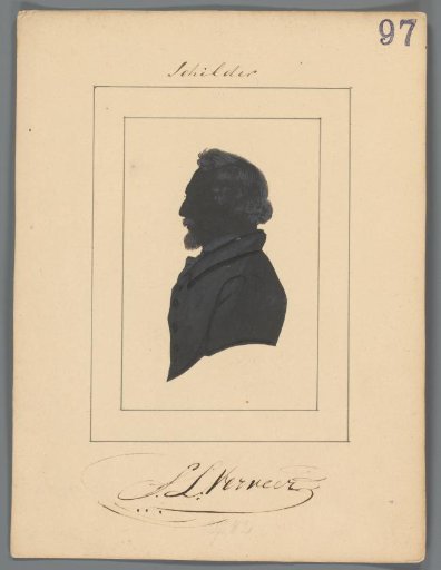 Silhouette portrait of Salomon Leonardus Verveer