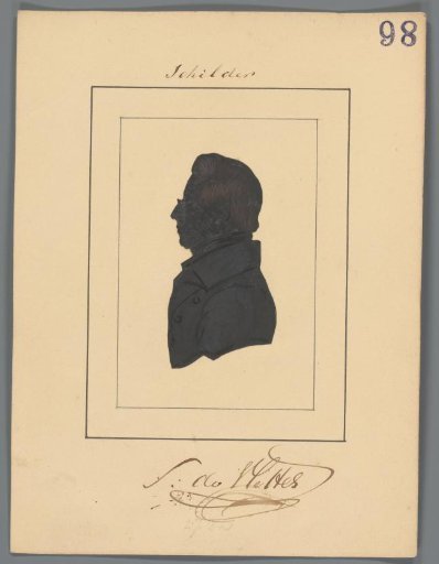 Silhouette portrait of Samuel de Vletter