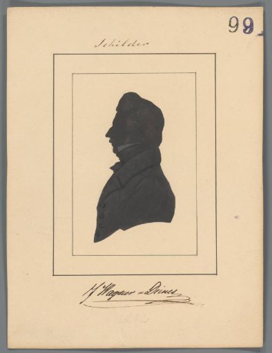 Silhouette portrait of Johann Wagner-Deines