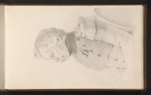 Portrait of a seated soldier