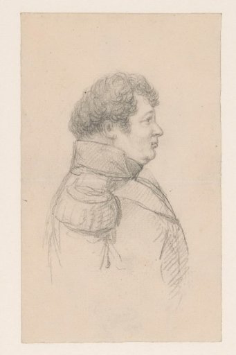 Portrait of a soldier, in profile