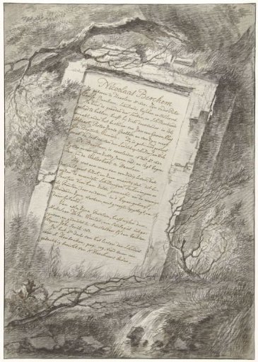 Frontispiece for an art book with prints by Nicolaes Berchem