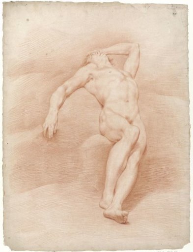 Male Nude Lying Backward
