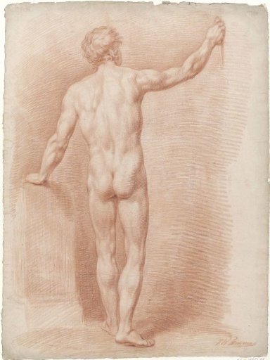 Standing Male Nude, Seen from Behind