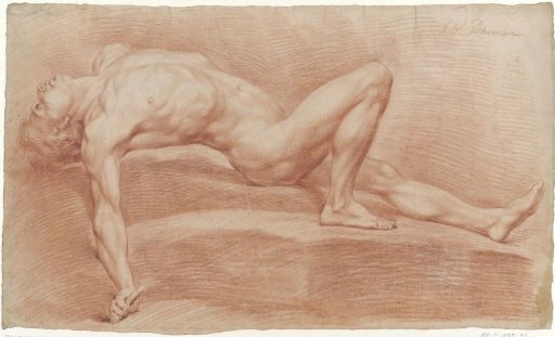 Male Nude Lying on His Back