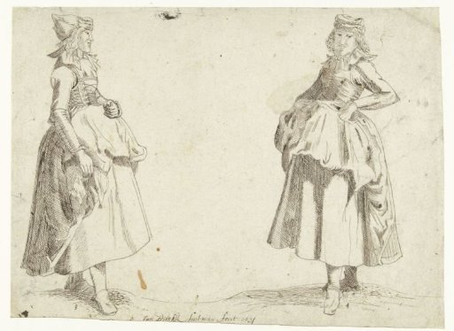 Two women in traditional dress
