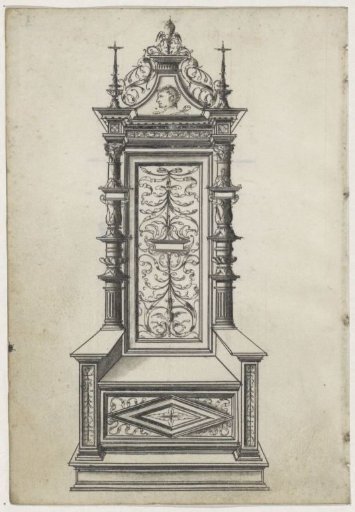 Armchair with high back