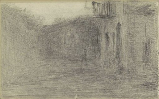 Dead-End Street with a Figure