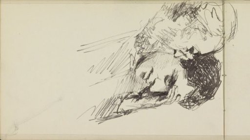 Two Male Portraits, Left Possibly Alphons Grandmont and Right a Man, His Left Hand Resting on His Forehead