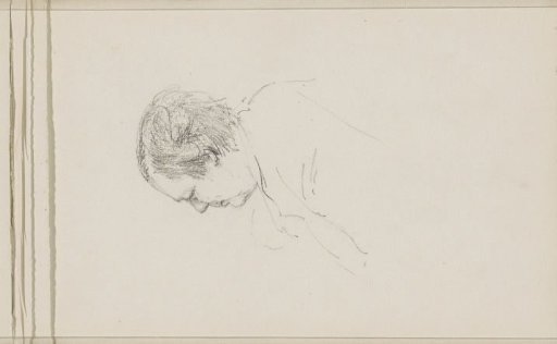 Head of a man, in profile to the left