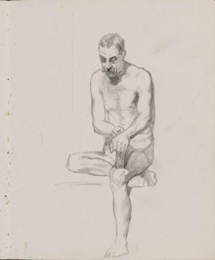 Seated Man, Nude