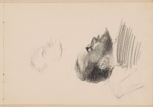 Head of a man with a short, pointed beard