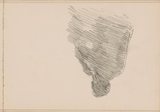 Seated man, seen from behind