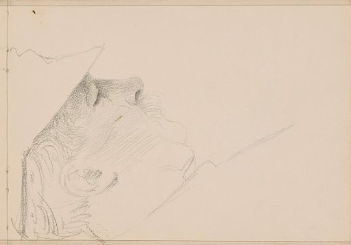 Head of a Man with a Cap, in Profile to the Right