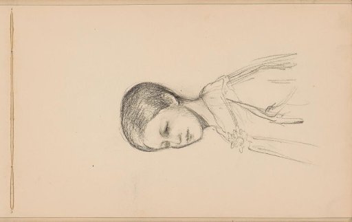 Portrait of a Girl with a Flower Brooch on Her Blouse