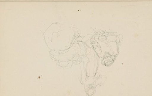 Group of seated figures next to a standing figure