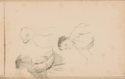 Woman with her hands in a tub or barrel