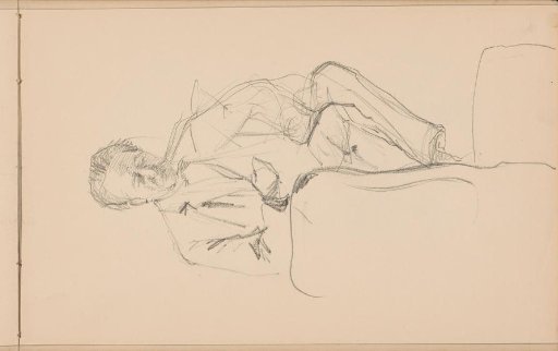 Seated reading man