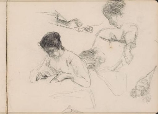Woman doing needlework