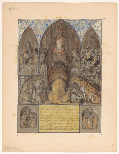 Reynard speaks to King Nobel and the assembled animals