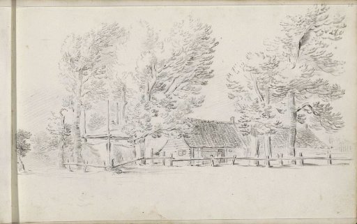 Farmhouse with a haystack