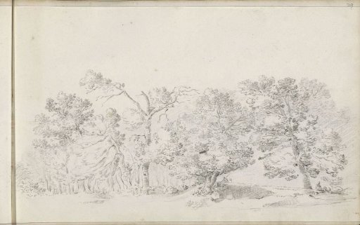 Forest landscape with figures