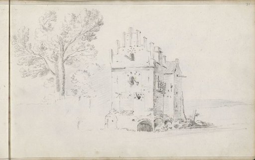 Landscape with a ruin used as a dovecote