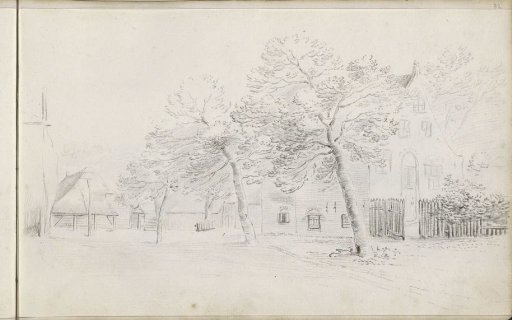 Farmyard with a haystack