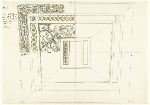 Interior decoration of a state yacht with a bird figure