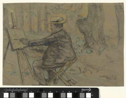 Portrait of Henricus, Painting in the Loolaan at The Hague