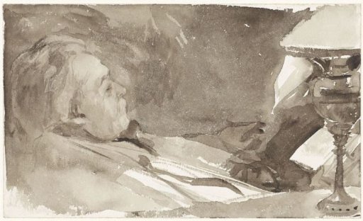 Portrait of Alphons Marie Antoine Joseph Grandmont, Reading by a Lamp