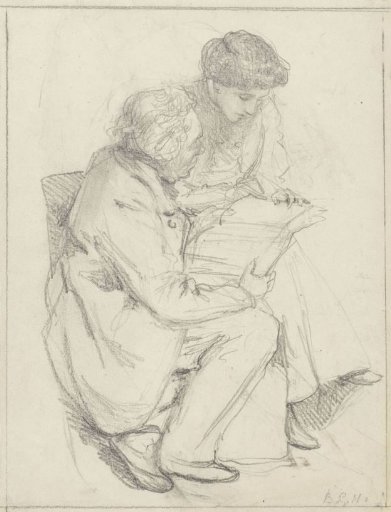 A. Grandmont and a Woman, with a Book