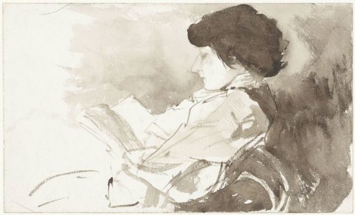 Seated woman, in profile