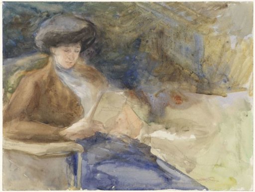 Seated Reading Woman