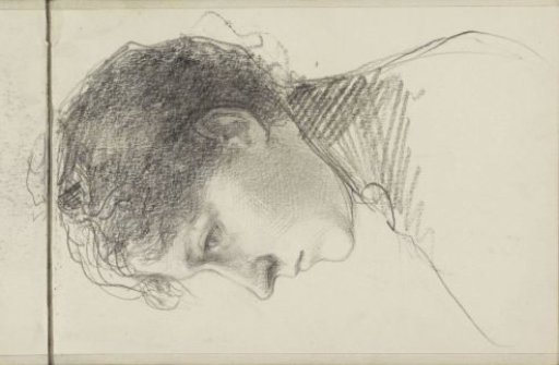 Woman's Head, in Profile to the Left