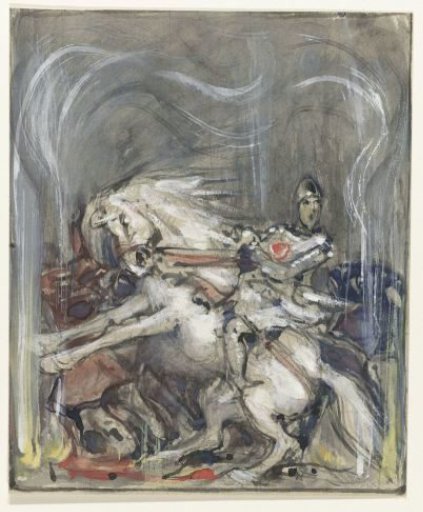 Rider on a rearing horse